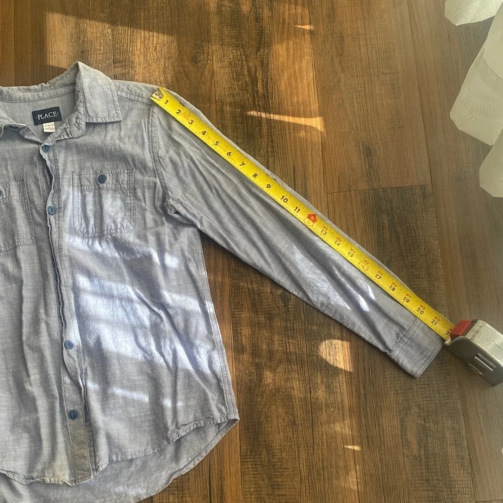 Bundle Old Navy Kids Button Down Shirts - placeBlack, placeLight Blue, Dark Blue
